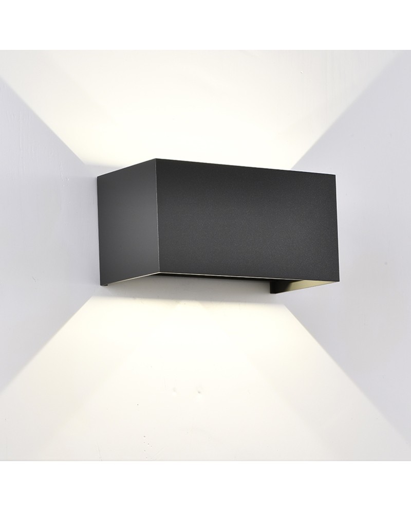 DAVOS * APLIQUE EXTERIOR LED* 4*6W 3000K NEGRO ARENADO